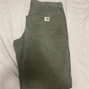 Carhartt pants green, relaxed fit